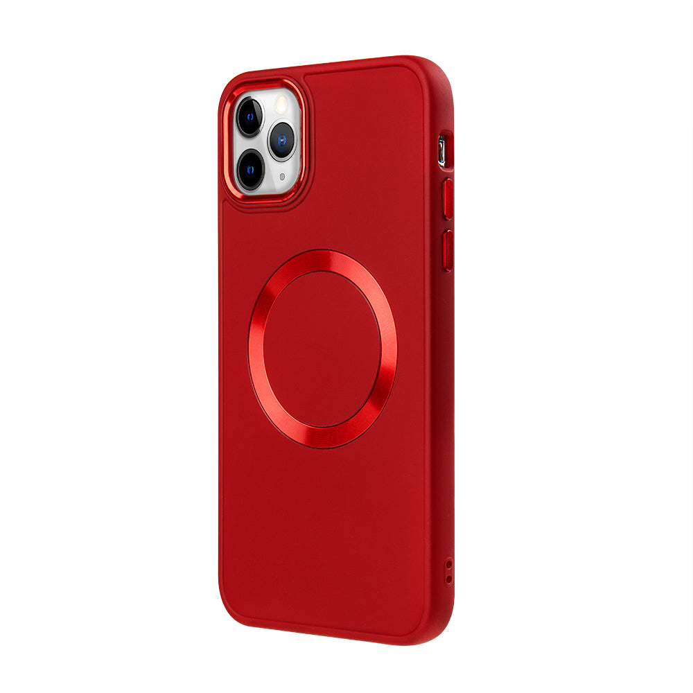 Apple iPhone 13 Pro Max Renkli Magsafe Case Kırmızı