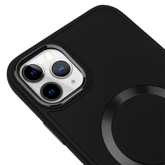 Apple iPhone 14 Pro Renkli Magsafe Case Siyah