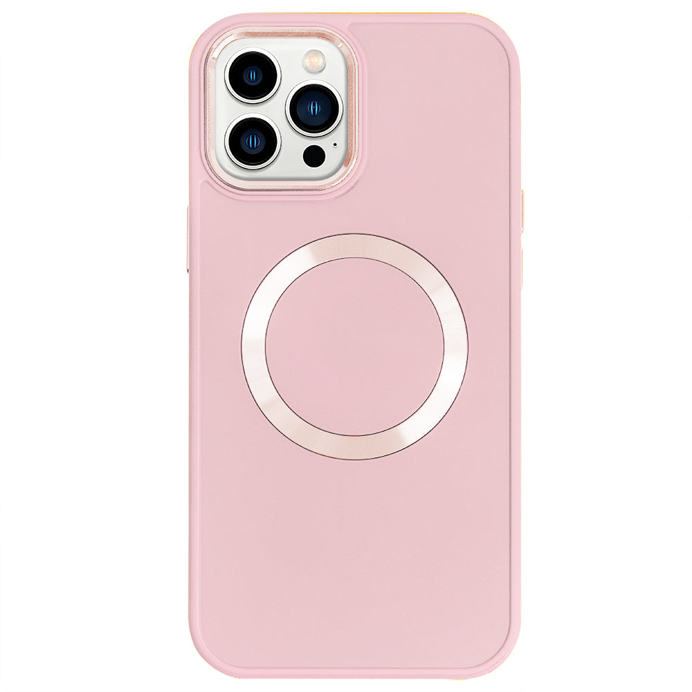 Apple iPhone 13 Pro Max Renkli Magsafe Case Pembe