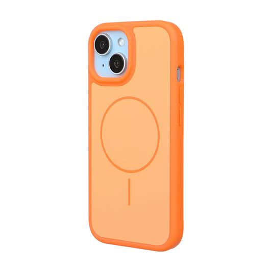 iPhone 15 Plus Neva Magsafe Telefon Kılıfı Turuncu