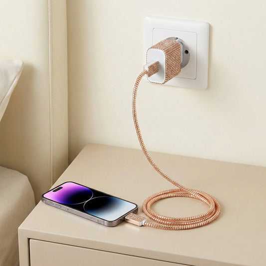 Şarj Başlığı ve Kablo Koruyucu 4 lü Set Altın Rengi