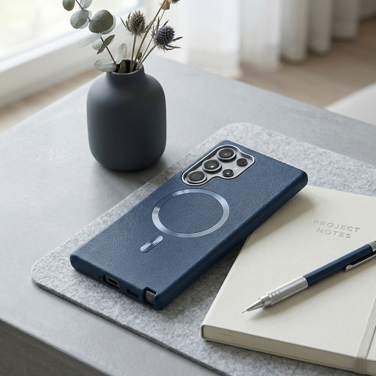 Samsung S25 Ultra Solid Magsafe Telefon Kılıfı Lacivert