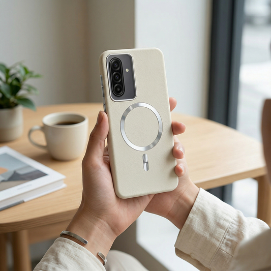 Samsung S26 Solid Magsafe Telefon Kılıfı Krem