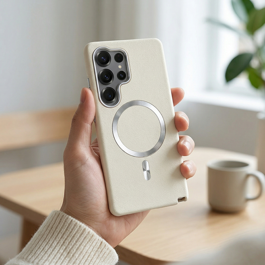 Samsung S26 Ultra Solid Magsafe Telefon Kılıfı Krem