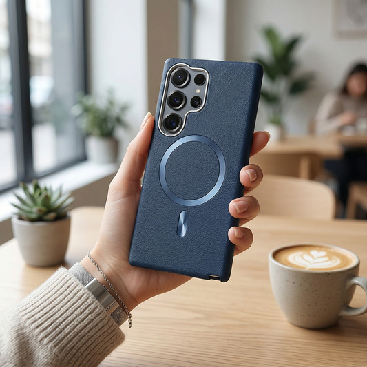 Samsung S25 Ultra Solid Magsafe Telefon Kılıfı Lacivert