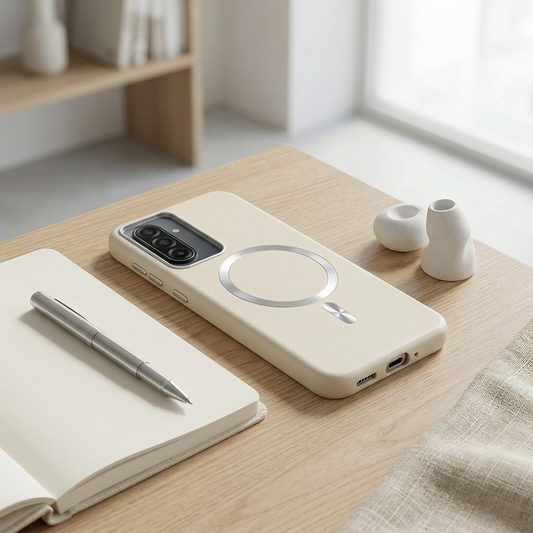 Samsung S25 FE Solid Magsafe Telefon Kılıfı Krem