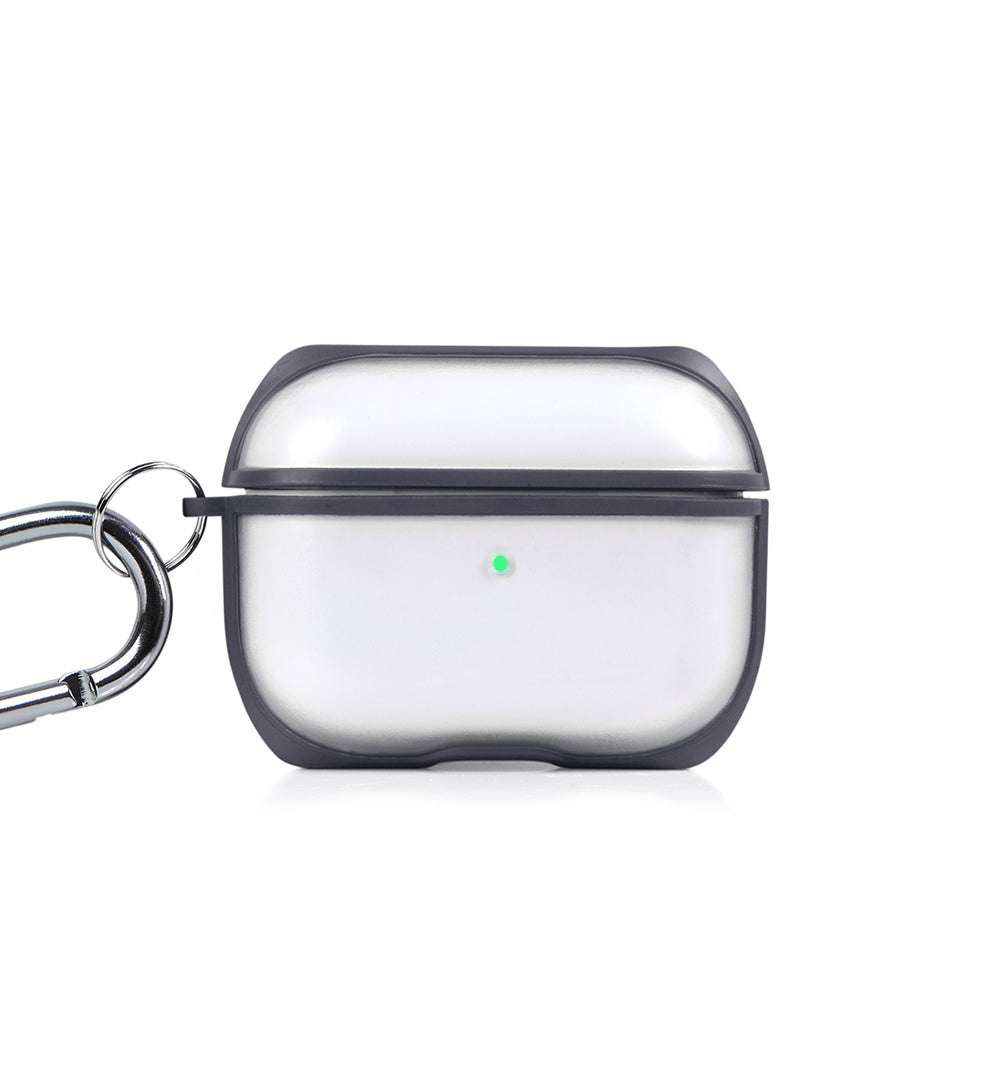 Apple AirPods Pro Dark Gray Line Transparent Kılıfı