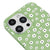 iPhone 15 Pro Max Papatya Desenli Telefon Kılıfı - Renkli Silikon - Yeşil