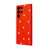 Samsung S22 Ultra Daisy Cherry Telefon Kılıfı - Renkli Silikon - Kırmızı