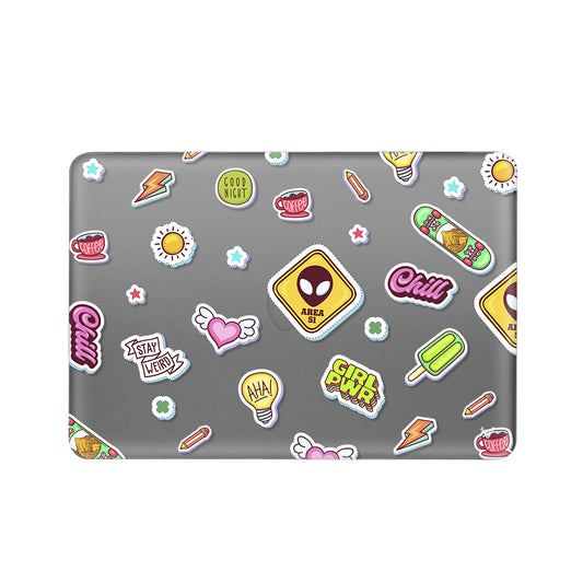 Macbook Pro Sert Kapaklı Area 51 Desenli Kılıf