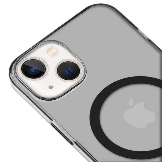 Apple iPhone 15 Plus Renkli Mika Magsafe Siyah