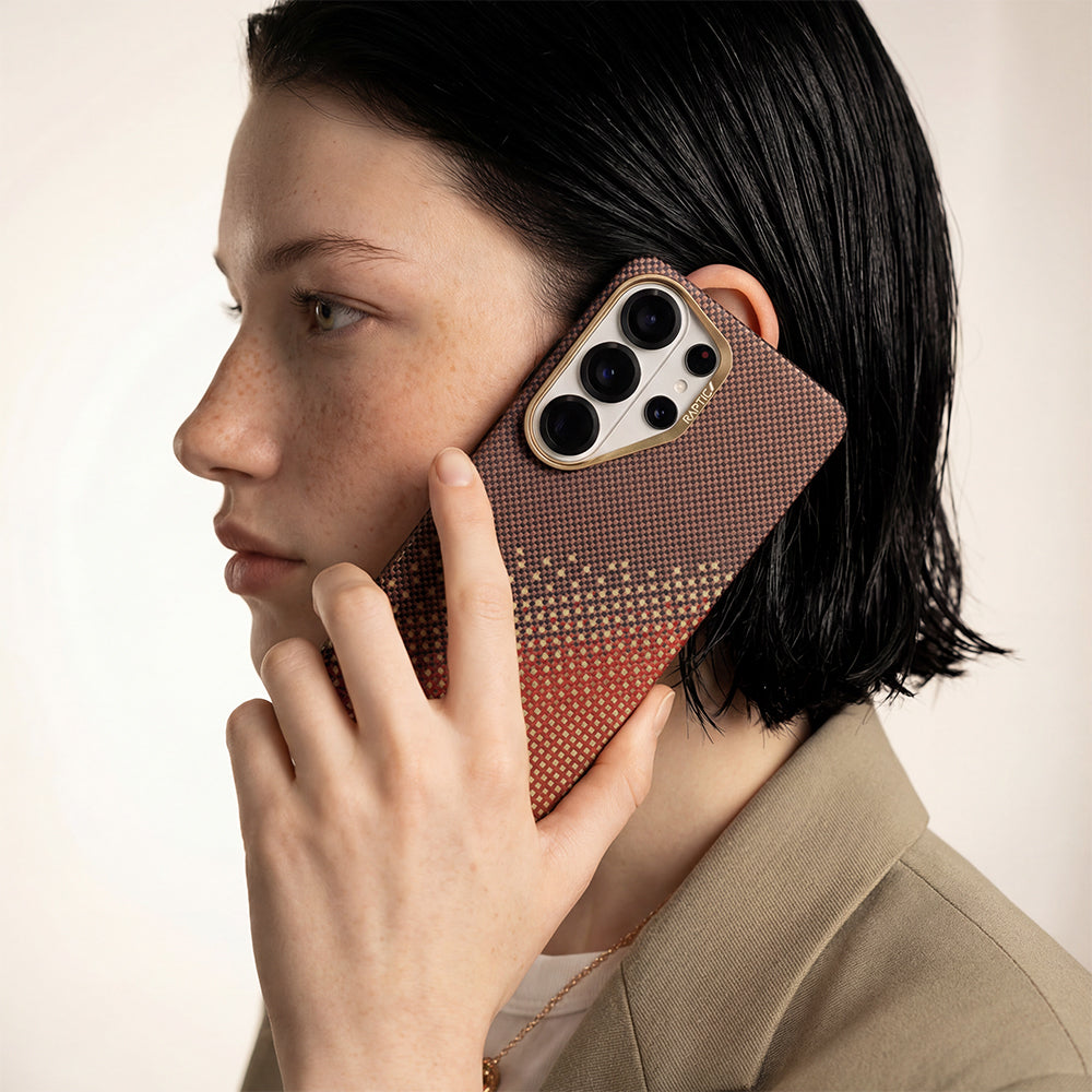 Samsung S26 Ultra Magsafeli Aramid Malzeme Ultra Koruyucu Kahve Telefon Kılıfı