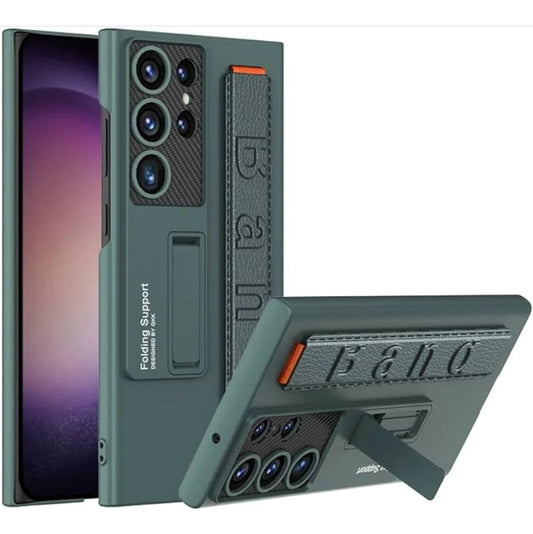 Samsung S24 Ultra Bileklik ve Standlı Kılıf Green