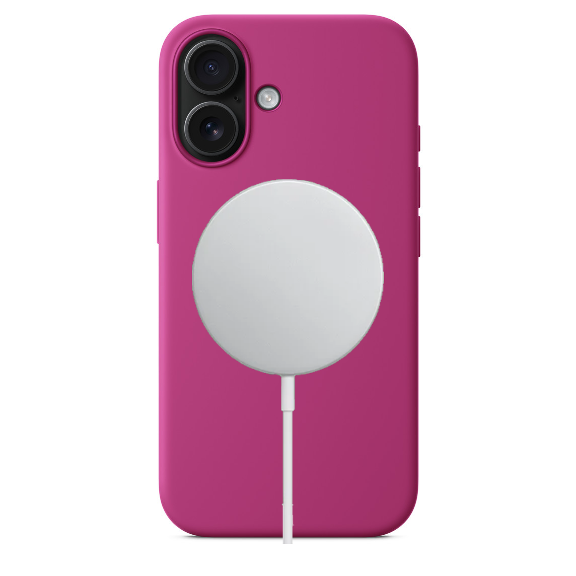 Apple iPhone 16 Silikon Magsafe Case Fuşya