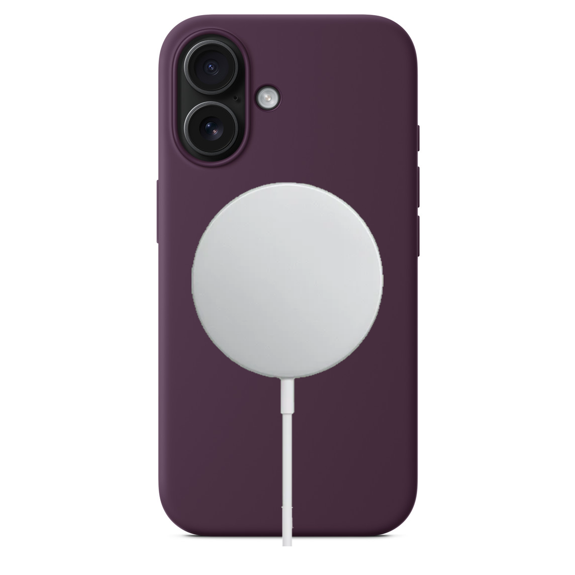 Apple iPhone 16 Silikon Magsafe Case Kırmızı Erik