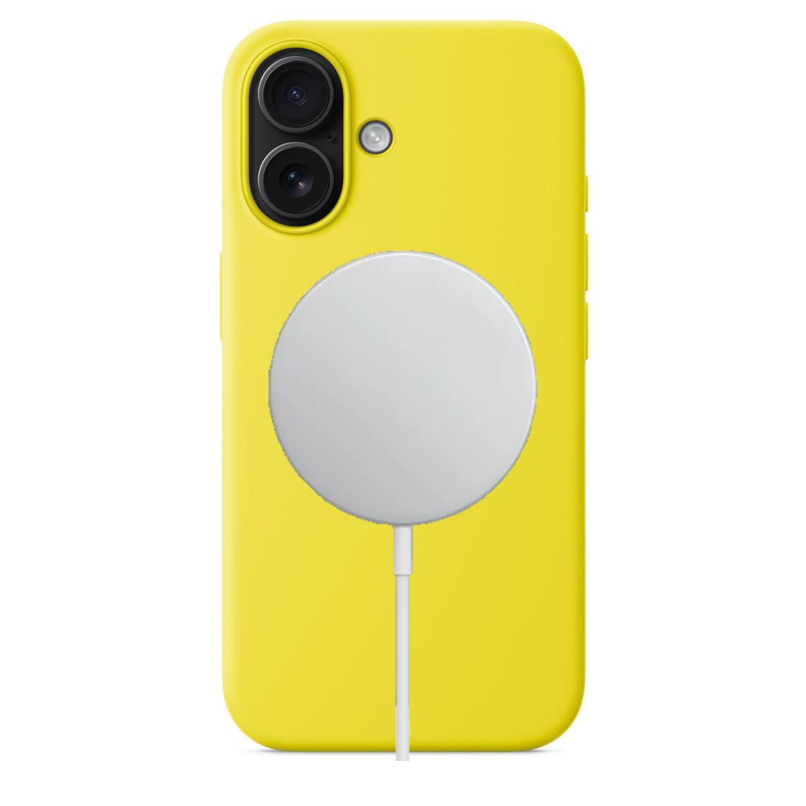 Apple iPhone 16 Silikon Magsafe Case Sarı