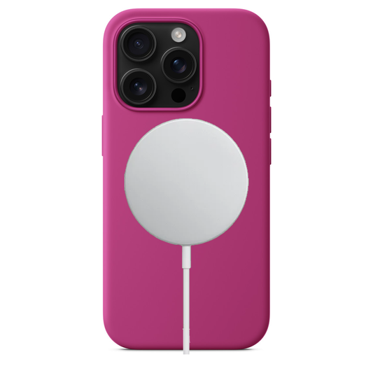 Apple iPhone 16 Pro Silikon Magsafe Case Fuşya