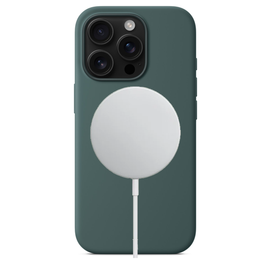 Apple iPhone 16 Pro Silikon Magsafe Case Göl Yeşili