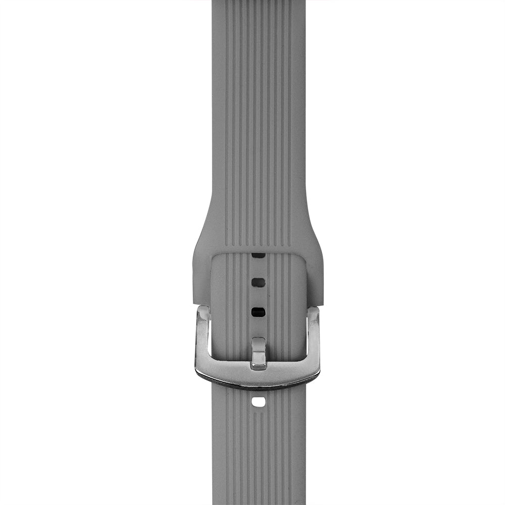 Apple Watch Çizgili Silikon Gri Saat Kordonu